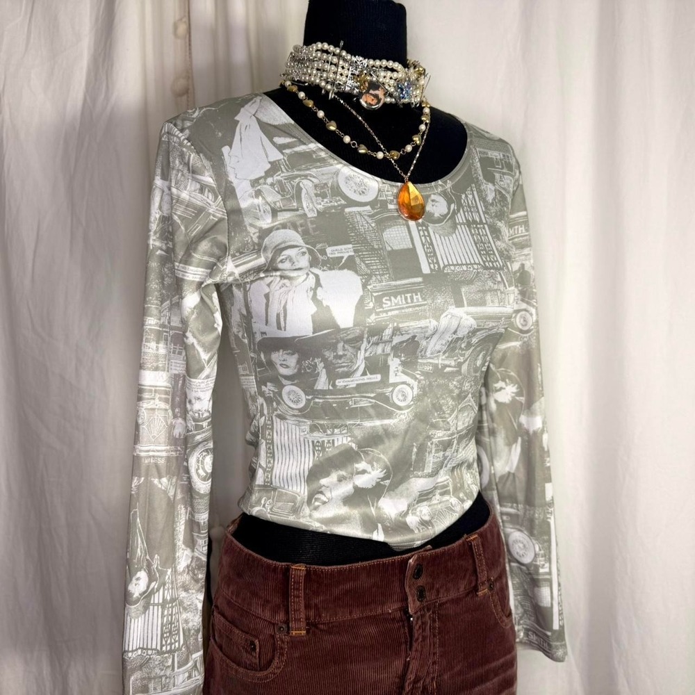 Pandora Casuals XS/S Green Photo Print Top